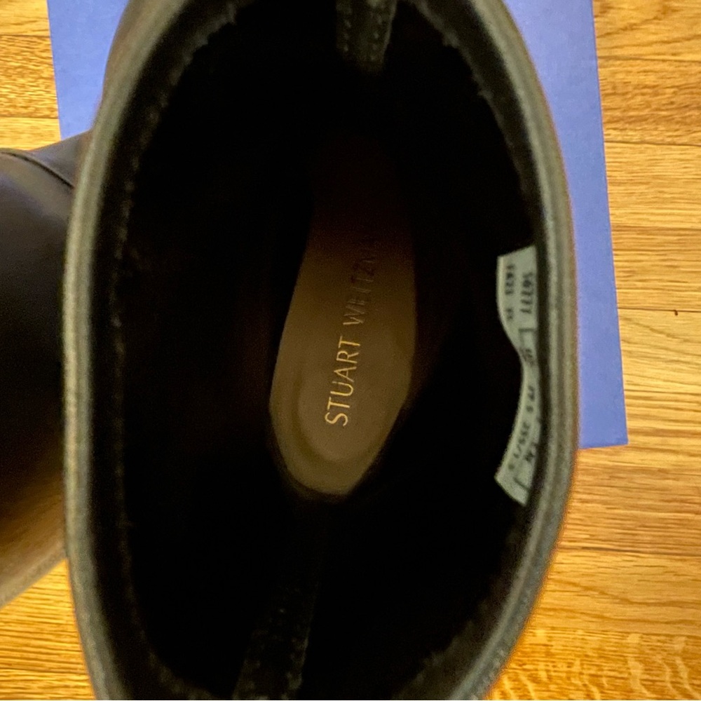 HP Stuart Weitzman Ankle Boots, Black Leather, Yuliana 60, Size US 9 / EU 39.5 - Picture 9 of 11